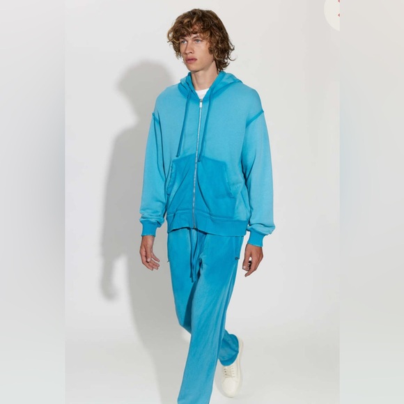 Cotton Citizen Bronx zip Hoodie w/grinding Large Unisex NWOT Marinecast - Picture 2 of 10